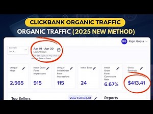 How to Get Organic Traffic for ClickBank Affiliate Marketing Products (2025 Method)