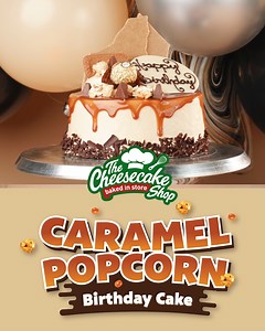 138 reactions · 11 shares | Caramel Popcorn Birthday cake got us like 襤 Did you know you can order online with one-hour click and collect? Link m: https://www.cheesecake.com.au/our-cakes/party-cakes/caramel-popcorn-birthday-cake #cheesecakeshop #bakedinstore | The Cheesecake Shop | Facebook