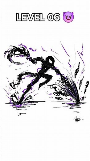 Drawing Stickman at Different Levels | Venom Monster | Part 09