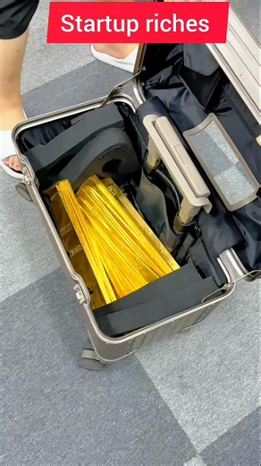 Millionaire Startup Life: Gold Bars in My Suitcase! 💰✈️ #StartupRiches