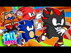 KNUCKLES CHEATS ON ROUGE?! - Sonic, Shadow, Eggman & Knuckles Play SONIC FALL GUYS!