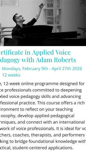 Adam Roberts on Instagram: "Learn more at voicestudycentre.com! 🎓"