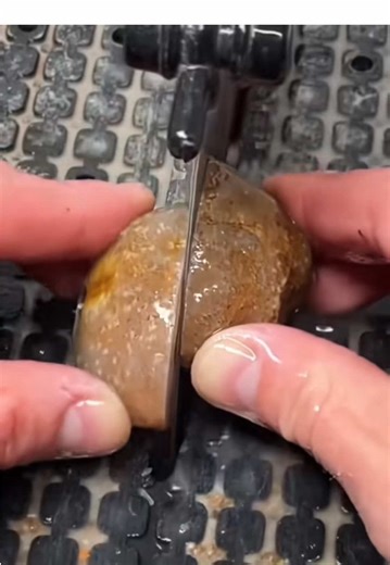 Unexpected amethyst geode cut open! #gemstones #amethyst | amethyst