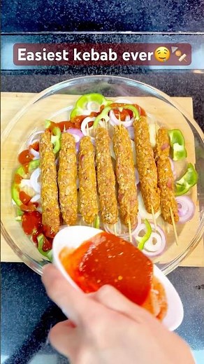 No Shaping Needed! Easy Oven Beef Skewers Recipe 🍢🔥 #food#kebab