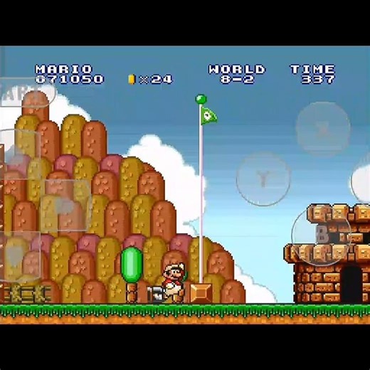 Super Mario All Stars Japan SMB1 BBG 8-2 #mario #speedrun #tas #bbg