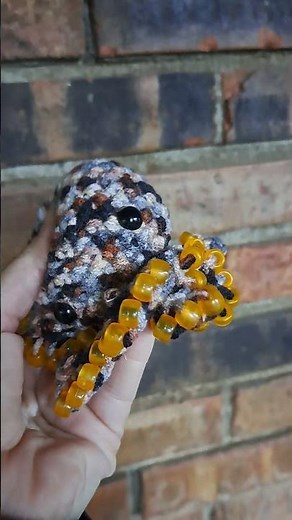 Crochet beaded fidget octopus