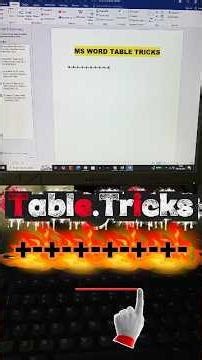 How To Create Table In MS Word | Easy & Fast Method 🔥 #shorts #msword #viral