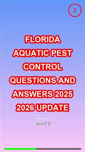 Florida Aquatic Pest Control Questions and Answers