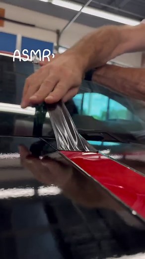 10K views · 1.3K reactions | Here is a satisfying part of a vinyl racing stripe install. We are using a gloss black vinyl and finish line knife less tape. Follow us for the finished product and more satisfying videos! #metrotintllc #original #carupgrade #vinyl #knifelesstape #asmr #satisfyingvideos #instareels #fbreel #windowtint #wrapping #soundon #followusformore #likesharecomment | Metro Tint LLC | Facebook