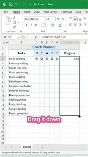 Create Stock Planner in excel #excel #exceltips #exceltutorial