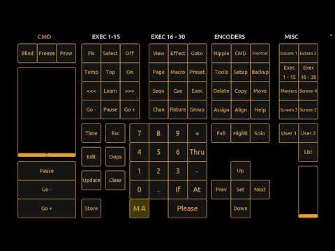 TouchOSC layout for GrandMA2 - Preview 01