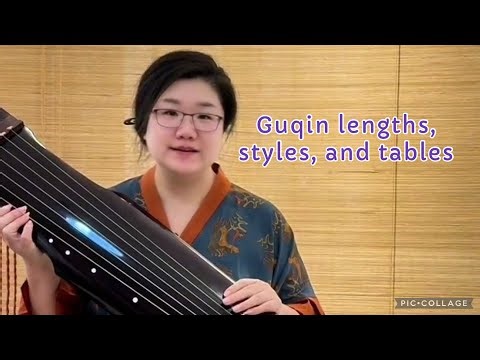 Guqin lengths, styles, and tables
