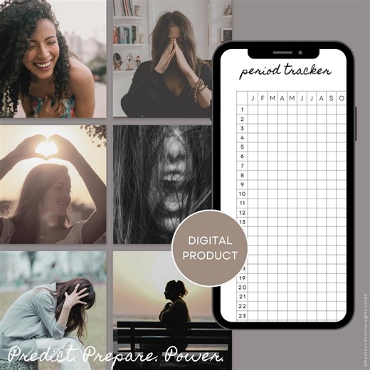 Very Simple Period & Cycle Tracker | Monochrome Printable - Etsy