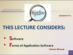 Lecture 11: Introduction to Computer (Discovering Computer)