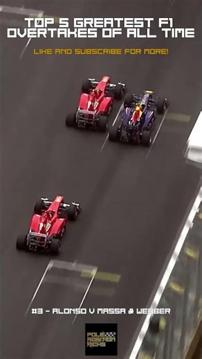 Top 5 F1 Overtakes of All Time 🏎️💨 #formula1 #racing