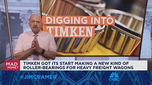 Timken is the kind of industrial you want to own when the Fed starts cutting, says Jim Cramer