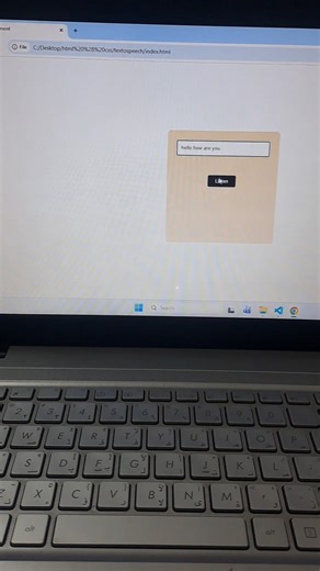 Chat to Voice using HTML CSS JAVASCRIPT #shorts