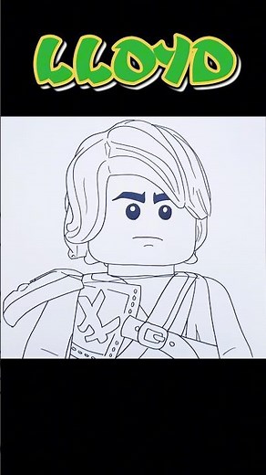 How To Draw LLOYD | NINJAGO #drawing #ninjagodragonsrising #ninjago #shorts #lloydgarmadon