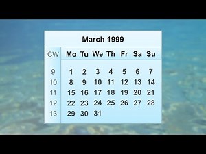 March 1999 Calendar