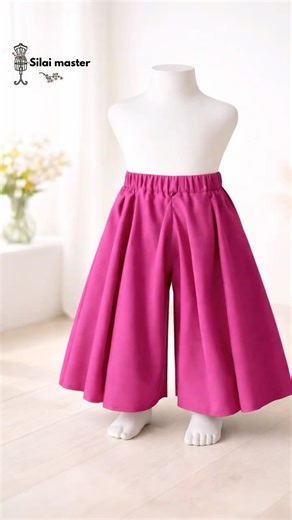 1 Year Baby Magenta Palazzo Pants | Easy & Stylish Baby Plazo Cutting & Stitching Tutorial