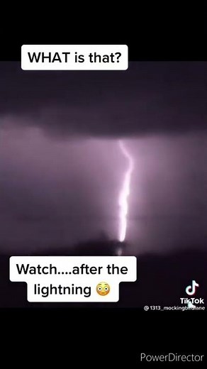 A lightning strike then a UFO appears #shorts