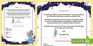 Editable Letter From the Tooth Fairy Template