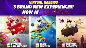 1.9K views | The Big Expansion Pack is here at Humdingers! Step into the world of VR Rabbids with 3 brand new adventures full of breath-taking heights, hilarious drops, and logic-defying twists and turns! | Humdingers | Facebook