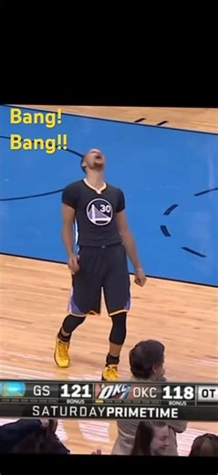 Klay ties the game and then Steph launches from another area code