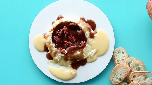Baked Brie with Pecans: http://martha.ms/6184BvW7a | Martha Stewart