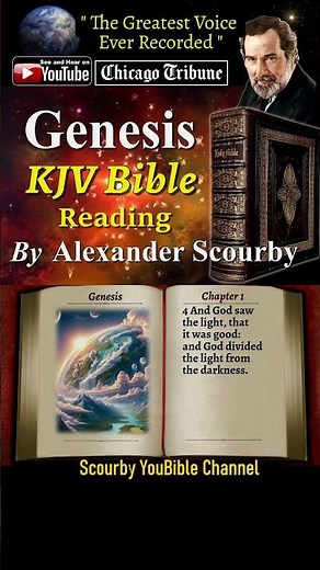 Book of Genesis Short | By Alexander Scourby | Audio and Text | God is Spirit, Truth and Love