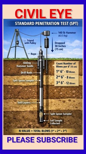SOIL STANDARD PENETRATION TEST (SBT) #shorts