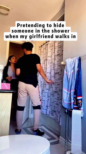 Acting like I'm hiding another girl in the room to see my girlfriend's reaction #didntwork #sotired #couple #fyp #prank