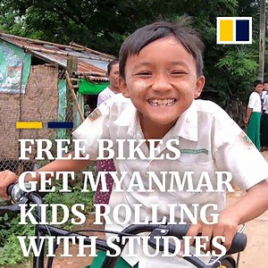 417K views · 10K reactions | To others, they're just abandoned, unwanted bikes. To these kids in Myanmar, they're a means to go to school. | South China Morning Post | Facebook