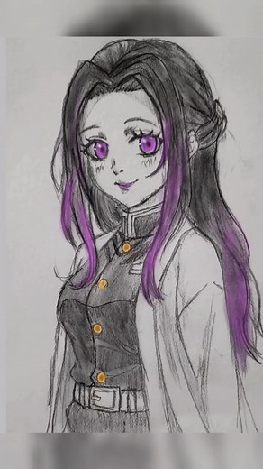 How to Design a Character for KNY #shorts #ytshorts #fyp #myart #demonslayer #tutorial #anime #art