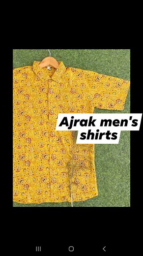9.9K views · 74 reactions | PURE AJRAKH MEN'S COLLECTION Material- Handblock Ajrakh cotton Size - 38 to 48 size Length - 30 inches For booking WhatsApp 9875396578 #ajrakhcotton #ajrakhlove #handblockprinted #ajrakhshirts | Mondira's Boutique | Facebook