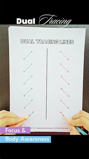 ⭐ Dual Tracing Challenge | Bilateral Coordination & Brain Gym Activity #montessoriathome