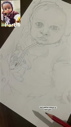 Drawing a cute baby drawing 🥰💓💕 #love #viral #art #drawingtutorials #youtuberchannel