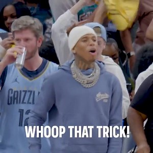 courtside with NLE Choppa 🎤 game 2 had choppa turnt all night long | Memphis Grizzlies