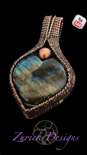 💜 Wire Wrapped Heart Pendant with Woven Hearts Bezel 💜 Happy Valentine’s Day! #valentinesday