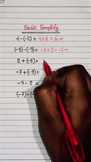 Adding & Subtracting Negative Numbers #maths #basicmath
