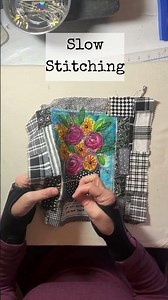 Textile Collage Made Easy #Shorts Fruitful Life Studio