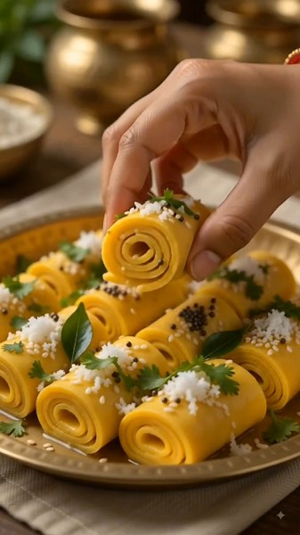 4 Famous Gujarati Dishes You Must Try 😍 | Undhiyu, Handvo, Khandvi & Ghughra Recipes #shorts