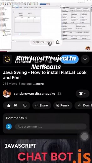 How to run java project in NetBeans 🖥💻 #netbeans #java #programmer #run #build #apache #softwareengineer #sofware #oop #design#theam #flatlaf