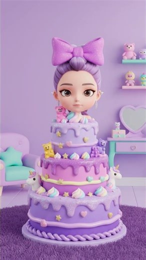 K-Pop Demon Hunters Cake Challenge #kpopdemonhunters#shorts #kpop #rumi #demonhunters