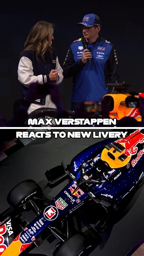 3M views · 53K reactions | Max is a fan of Oracle Red Bull Racing's new livery!  #F1 #Formula1 #MaxVerstappen #RedBull | F1 | Facebook