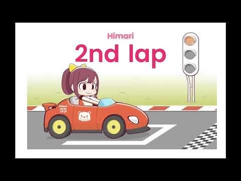 Race car driving. Amazing Driving Techniques Team Himari to Kuma Anime