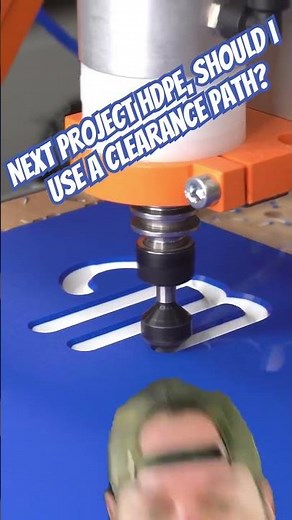 Making a Colorcore HDPE sign that I will give away the file for. Use a clearance path? #cnc #hdpe