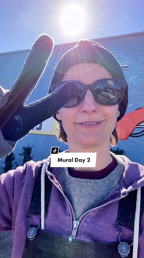 Follow to watch the whole process of this mega-mural! @aaronrichmarketing @pccenterforthearts #mural #muralart #fyp#publicart #artistsoftiktok #fyp