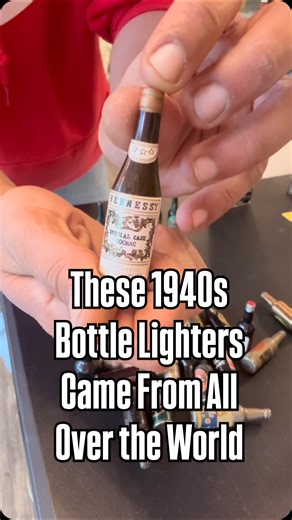 Mo on Instagram: "When I first found this collection of 60 miniature bottle lighters, I thought it was all from the same company — the one everyone credits for making these in the 1940s and 50s. KEM manufacturing in Michigan, but once I actually went through them? I found examples made not just in the U.S., but Germany, England, and Japan too. All working. All from the 1940s–1950s. If you’re curious which ones are still available, check the site — what’s left is what’s left. #vintagelighters #an