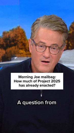 12K views · 389 reactions | Next up in our Morning Joe mailbag  A reader from Pittsburgh asks how much of Project 2025 has already been put into action. @jlemire33 breaks down where we are today — from efforts to slash federal agencies to expanding presidential power. | Morning Joe | Facebook